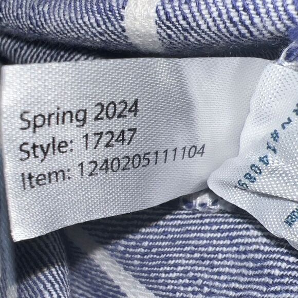 Marine Layer Women’s Elle Relaxed Crop Pant size XL Skipper Blue Stripe - Picture 7 of 7